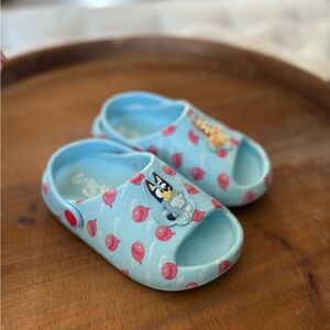 Kids Light Blue Cartoon Character Sandals